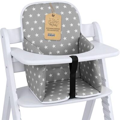Totsy Baby Sitzverkleinerer für Hochstuhl Baby Sitzkissen Stuhl Kinder Sitzauflage für Hauck und Stokke Kinderhochstuhl High Chair Cover für Kinderstuhl Babystuhl und Hochstühle Sterne und Grau Totsy Baby Sitzverkleinerer für Hochstuhl Baby Sitzkissen Stuhl Kinder Sitzauflage für Hauck und Stokke Kinderhochstuhl High Chair Cover für Kinderstuhl Babystuhl und Hochstühle Sterne und Grau