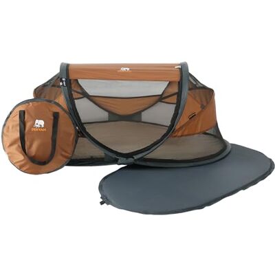 Deryan Baby & Kinder Reisebett mit Matratze ab Geburt bis 2,5 Jahre, Pop Up Kleinkindbett Babyzelt in 2 Sekunden aufgestellt, inkl. Moskitonetz & Reisetasche, Schnell & Kompakt Faltbar, Caramel Deryan Baby & Kinder Reisebett mit Matratze ab Geburt bis 2,5 Jahre, Pop Up Kleinkindbett Babyzelt in 2 Sekunden aufgestellt, inkl. Moskitonetz & Reisetasche, Schnell & Kompakt Faltbar, Caramel