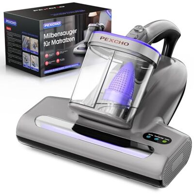 PEXCHO PM600 Milbensauger mit UV-Licht 500W, HEPA-Filter für Allergiker 65℃ Hißluftfunktion,Milbensensor, Entfernt 99,9% der Staub-Milben, Allergene, Tierhaare,Für Matratzen,Sofas,Teppiche,Betten PEXCHO PM600 Milbensauger mit UV-Licht 500W, HEPA-Filter für Allergiker 65℃ Hißluftfunktion,Milbensensor, Entfernt 99,9% der Staub-Milben, Allergene, Tierhaare,Für Matratzen,Sofas,Teppiche,Betten