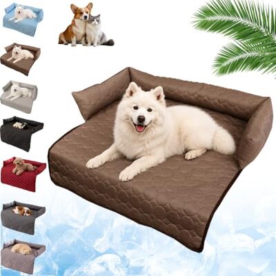 DZ'HUE Cooling Sofa Bed for Dogs and Cats, Waschbar KüHlendes Sofabett, Verschiedene GrößEn, Eisseiden-Material, Maschinenwaschbar, Halten Sie Ihr Haustier KüHl und Komfortabel (Braun,90 * 90cm) DZ'HUE Cooling Sofa Bed for Dogs and Cats, Waschbar KüHlendes Sofabett, Verschiedene GrößEn, Eisseiden-Material, Maschinenwaschbar, Halten Sie Ihr Haustier KüHl und Komfortabel (Braun,90 * 90cm)