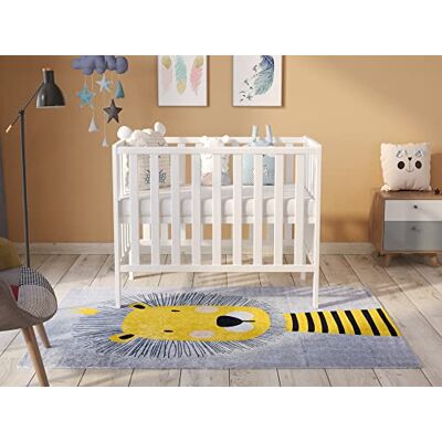 Love For Sleep Babybett Beistellbett 100x50cm mit Schaumstoffmatratze Weiß Paris Kinderbett Baby Bett Holz Kinderbett Babybett, Mitwachsend Gitterbett Baby Bed Love For Sleep Babybett Beistellbett 100x50cm mit Schaumstoffmatratze Weiß Paris Kinderbett Baby Bett Holz Kinderbett Babybett, Mitwachsend Gitterbett Baby Bed