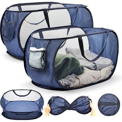 Yokuni 2 Stück Faltbarer Wäschekorb 36 x 36 x 58 cm, Pop Up Wäschekorb Faltbar mit Henkel, Klappbarer Wäschekorbe für Badezimmer, Schlafzimmer, Studentenwohnheime, Reisen und die Aufbewahrung zu Hause Yokuni 2 Stück Faltbarer Wäschekorb 36 x 36 x 58 cm, Pop Up Wäschekorb Faltbar mit Henkel, Klappbarer Wäschekorbe für Badezimmer, Schlafzimmer, Studentenwohnheime, Reisen und die Aufbewahrung zu Hause