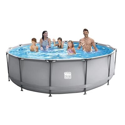 Happy People Stahlrahmenpool-Set, 450x106cm, Grau Happy People Stahlrahmenpool-Set, 450x106cm, Grau