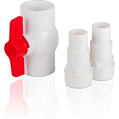 Gre AR512 Auf/Zu-Ventil mit 2 Adaptern für Ø38 und Ø32 mm Schläuche Gre AR512 Auf/Zu-Ventil mit 2 Adaptern für Ø38 und Ø32 mm Schläuche