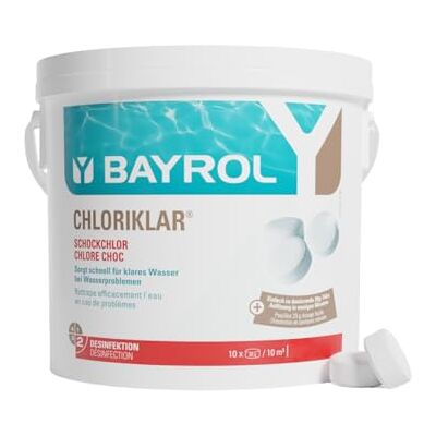 Bayrol Chloriklar 10 kg Chlortabs 20g Schockchlorung Chlortabletten Pool 20g Sprudeltabletten, sofortige Wirkung, 10 Tabletten / 10 m³, Skimmer oder in 10L Wasser auflösen Bayrol Chloriklar 10 kg Chlortabs 20g Schockchlorung Chlortabletten Pool 20g Sprudeltabletten, sofortige Wirkung, 10 Tabletten / 10 m³, Skimmer oder in 10L Wasser auflösen