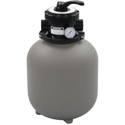 vidaXL Pool-Sandfilter mit 4-Wege-Ventil Grau 350 mm vidaXL Pool-Sandfilter mit 4-Wege-Ventil Grau 350 mm