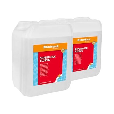 STEINBACH Poolpflege Superflock flüssig 0754305TV02-2X 5 l Gegen Trübungen im Pool Für Sandfilteranlagen Verbessert Filterleistung Nicht für Kartuschenfilter geeignet STEINBACH Poolpflege Superflock flüssig 0754305TV02-2X 5 l Gegen Trübungen im Pool Für Sandfilteranlagen Verbessert Filterleistung Nicht für Kartuschenfilter geeignet