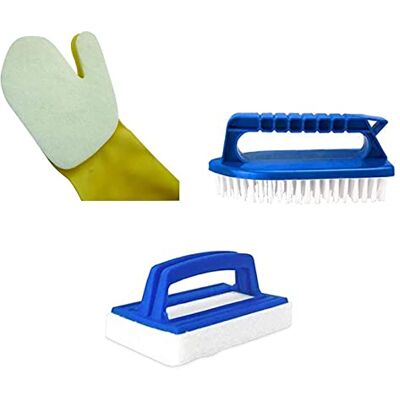 well2wellness ® Poolreiniger Set 2 Reinigungsbürste mit Griff und weißen Borsten + Pool Reinigungspad/Handpad mit Griff und Pool Reinigungshandschuh well2wellness ® Poolreiniger Set 2 Reinigungsbürste mit Griff und weißen Borsten + Pool Reinigungspad/Handpad mit Griff und Pool Reinigungshandschuh