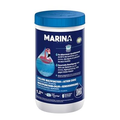 Marina Multifunktions-Chlor mit Schockwirkung zur Dauerbehandlung, Chlortabletten für Pool, kleine Pools, Desinfektion Chlor Kleiner Pool, Dauerdesinfektion Pool, Multifunktionstablette Chlor Marina Multifunktions-Chlor mit Schockwirkung zur Dauerbehandlung, Chlortabletten für Pool, kleine Pools, Desinfektion Chlor Kleiner Pool, Dauerdesinfektion Pool, Multifunktionstablette Chlor