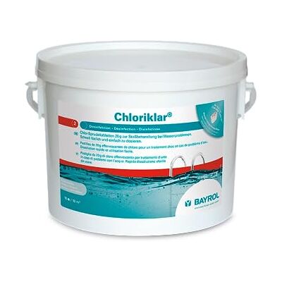 Bayrol Chloriklar 3 kg Chlortabs 20g Schockchlorung Chlortabletten Pool 20g Sprudeltabletten, sofortige Wirkung, 10 Tabletten / 10 m³, Skimmer oder in 10L Wasser auflösen Bayrol Chloriklar 3 kg Chlortabs 20g Schockchlorung Chlortabletten Pool 20g Sprudeltabletten, sofortige Wirkung, 10 Tabletten / 10 m³, Skimmer oder in 10L Wasser auflösen