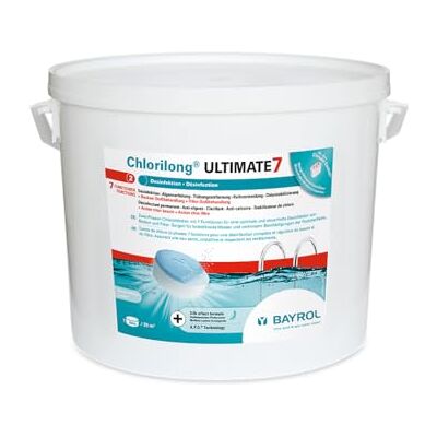 Bayrol Chlorilong ULTIMATE 7 Pool Desinfektion 7 in 1 Chlortabletten 300g, sehr hoher Aktivchlor Gehalt, langsam löslich 10,2 kg Bayrol Chlorilong ULTIMATE 7 Pool Desinfektion 7 in 1 Chlortabletten 300g, sehr hoher Aktivchlor Gehalt, langsam löslich 10,2 kg
