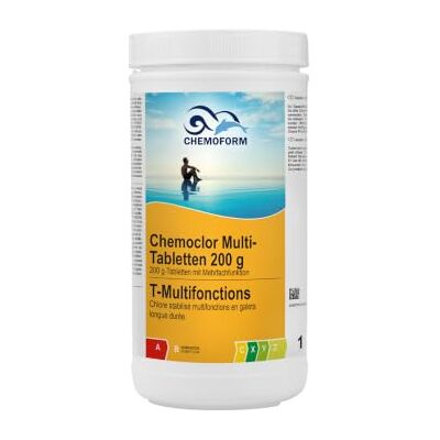 Chemoform Chemoclor Multifunktionstabletten 200 g Poolpflege Kontinuierliche Desinfektion, Mehrere Pflegefunktionen, Wasseraufbereitung, Zuverlässige Wirkung, Für Schwimmbecken Chemoform Chemoclor Multifunktionstabletten 200 g Poolpflege Kontinuierliche Desinfektion, Mehrere Pflegefunktionen, Wasseraufbereitung, Zuverlässige Wirkung, Für Schwimmbecken