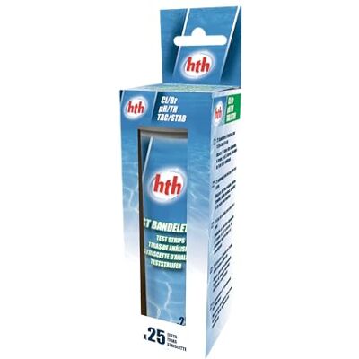 HTH - Teststreifen Cl/ph/br/tac/cya - Box 25 - Poolteststreifen HTH - Teststreifen Cl/ph/br/tac/cya - Box 25 - Poolteststreifen