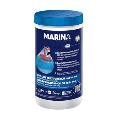 Marina Multifunktions-Chlor All-In-One, ideale Dosierung für Pool 10 bis 15 m3, Chlortabletten Multifunktion für Pool Marina Multifunktions-Chlor All-In-One, ideale Dosierung für Pool 10 bis 15 m3, Chlortabletten Multifunktion für Pool