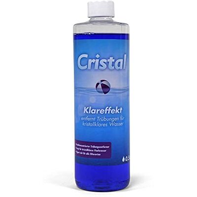 Cristal Klareffekt Trübungsentferner Für alle Filterarten Gegen trübes Poolwasser Verbessert die Filtration Einfache Anwendung Für kristallklares Wasser in Pool & Whirlpool Cristal Klareffekt Trübungsentferner Für alle Filterarten Gegen trübes Poolwasser Verbessert die Filtration Einfache Anwendung Für kristallklares Wasser in Pool & Whirlpool