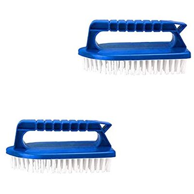 well2wellness ® 2 x Pool Handbürste Reinigungsbürste mit blauem Griff und weißen Borsten well2wellness ® 2 x Pool Handbürste Reinigungsbürste mit blauem Griff und weißen Borsten