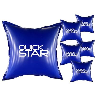 QUICK STAR 6 Stück Poolkissen Eckig 120x120 cm Blau 4 Seile & Sicherheitsventil 2X Reparaturset PVC 0,44mm Winter Pool Kissen mit Doppelnaht Luftkissen Chlor- und UV-Beständig QUICK STAR 6 Stück Poolkissen Eckig 120x120 cm Blau 4 Seile & Sicherheitsventil 2X Reparaturset PVC 0,44mm Winter Pool Kissen mit Doppelnaht Luftkissen Chlor- und UV-Beständig
