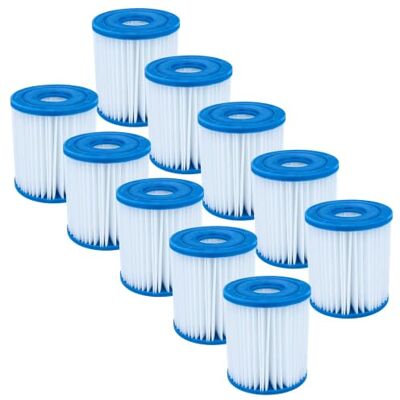 vhbw 10x Filterkartusche kompatibel mit Intex Ocean Reef Pool Swimmingpool, Filterpumpe Wasserfilter Blau Weiß vhbw 10x Filterkartusche kompatibel mit Intex Ocean Reef Pool Swimmingpool, Filterpumpe Wasserfilter Blau Weiß