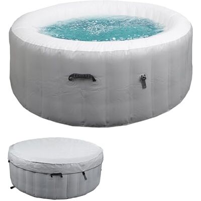 Mendler Whirlpool HWC-N97 In-/Outdoor aufblasbar PVC laminiert grau-weiß Ersatz-Pool, 4 Personen, rund Ø180cm Mendler Whirlpool HWC-N97 In-/Outdoor aufblasbar PVC laminiert grau-weiß Ersatz-Pool, 4 Personen, rund Ø180cm