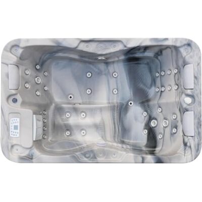Sanotechnik Outdoor Whirlpool Modena für 3 Personen mit 35 Massagedüsen Grey Marble, 2 Sitzplätze und 1 Liege, Bluetooth, LED-Beleuchtung, Frostschutz, Thermoabdeckung inklusive Sanotechnik Outdoor Whirlpool Modena für 3 Personen mit 35 Massagedüsen Grey Marble, 2 Sitzplätze und 1 Liege, Bluetooth, LED-Beleuchtung, Frostschutz, Thermoabdeckung inklusive