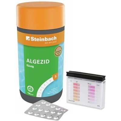STEINBACH Poolpflege Test-Set Algezid 1l & Testkit für pH-Wert/Chlor ideal zur Wasserkontrolle von pH-Wert und freiem Chlor Poolwasser sauber & kristallklar STEINBACH Poolpflege Test-Set Algezid 1l & Testkit für pH-Wert/Chlor ideal zur Wasserkontrolle von pH-Wert und freiem Chlor Poolwasser sauber & kristallklar