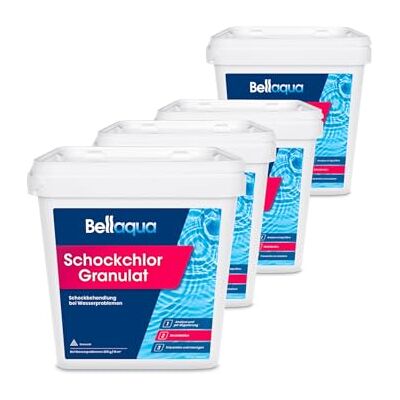 Bellaqua Chlorgranulat für Pool & Whirlpool 4 x 5 kg Schockchlorung Gegen grünes und trübes Wasser, 200g / 10 m³ Schock, 50g / 10 m³ Dauerpflege, direkt ins Wasser, Pool und Whirlpool Bellaqua Chlorgranulat für Pool & Whirlpool 4 x 5 kg Schockchlorung Gegen grünes und trübes Wasser, 200g / 10 m³ Schock, 50g / 10 m³ Dauerpflege, direkt ins Wasser, Pool und Whirlpool