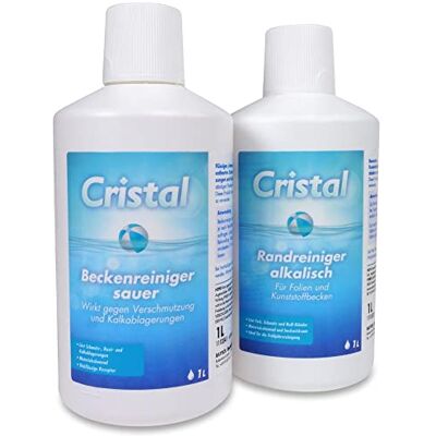 Cristal Poolrand- & Beckenreiniger Set Effektive Reinigung für Poolränder & Becken Schmutz- & Kalkentferner Für alle Pooltypen geeignet Cristal Poolrand- & Beckenreiniger Set Effektive Reinigung für Poolränder & Becken Schmutz- & Kalkentferner Für alle Pooltypen geeignet