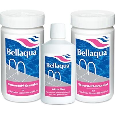 Bellaqua MEGA-Spar-Set 2X Sauerstoff-Granulat + 1x Aktivator chlorfreie Wasserpflege für Pools und Schwimmbecken von BAYROL Bellaqua MEGA-Spar-Set 2X Sauerstoff-Granulat + 1x Aktivator chlorfreie Wasserpflege für Pools und Schwimmbecken von BAYROL