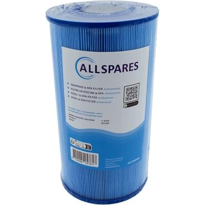 AllSpares Wasserfilter für Whirlpool/Spa Filterkartusche geeignet für Wellis AKU0116 / AKU1608 / SC705-S / 40353 (antibakteriell) (Ø126x235mm) AllSpares Wasserfilter für Whirlpool/Spa Filterkartusche geeignet für Wellis AKU0116 / AKU1608 / SC705-S / 40353 (antibakteriell) (Ø126x235mm)