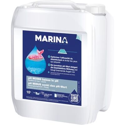 Marina pH Minus flüssig für den Pool, flüssiger pH Senker, 10 Liter Marina pH Minus flüssig für den Pool, flüssiger pH Senker, 10 Liter