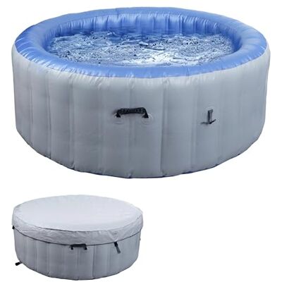 Mendler Whirlpool HWC-N97 In-/Outdoor aufblasbar PVC laminiert grau-blau Ersatz-Pool, 4 Personen, rund Ø180cm Mendler Whirlpool HWC-N97 In-/Outdoor aufblasbar PVC laminiert grau-blau Ersatz-Pool, 4 Personen, rund Ø180cm