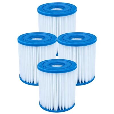 vhbw 4X Filterkartusche kompatibel mit Intex 28601, 28601EG für 28201EH Metal Frame Pool Swimmingpool, Filterpumpe Wasserfilter Blau Weiß vhbw 4X Filterkartusche kompatibel mit Intex 28601, 28601EG für 28201EH Metal Frame Pool Swimmingpool, Filterpumpe Wasserfilter Blau Weiß