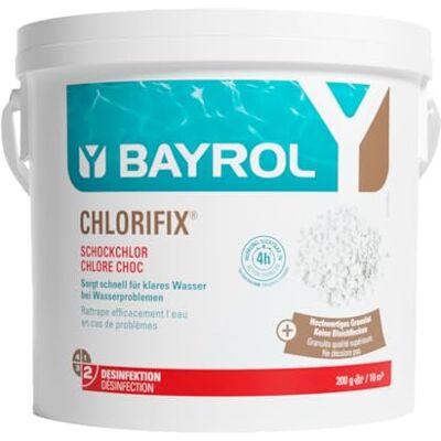 Bayrol Chlorifix 5 kg Chlorgranulat Pool Schockchlorung Schnellchlor 200g / 10 m³ Schockchlorung, 50g / 10 m³ Dauerdesinfektion, direkt ins Poolwasser, pH-neutral Bayrol Chlorifix 5 kg Chlorgranulat Pool Schockchlorung Schnellchlor 200g / 10 m³ Schockchlorung, 50g / 10 m³ Dauerdesinfektion, direkt ins Poolwasser, pH-neutral