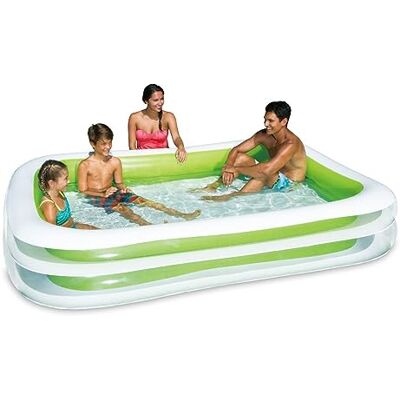 Waves Pool, Aufblasbarer Pool, Familienpool, Gartenpool, Rechteckiger Pool, 2,62 M x 1,75 M x 46 cm Waves Pool, Aufblasbarer Pool, Familienpool, Gartenpool, Rechteckiger Pool, 2,62 M x 1,75 M x 46 cm