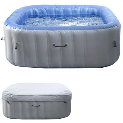 Mendler Whirlpool HWC-N97 eckig 198cm, grau-blau Ersatz-Pool, 6 Personen, In-/Outdoor aufblasbar, PVC laminiert Mendler Whirlpool HWC-N97 eckig 198cm, grau-blau Ersatz-Pool, 6 Personen, In-/Outdoor aufblasbar, PVC laminiert