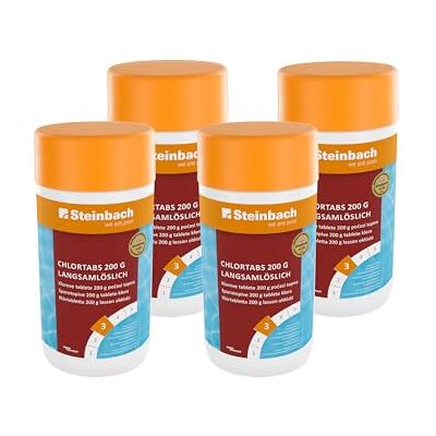 STEINBACH Poolpflege Chlortabs 200 g langsamlöslich 0752201TS 4X 1 kg pH-neutral & kalkfrei Für Dauerdesinfektion Rückstandsfreie Auflösung Wirkt gegen Viren & Pilze & Trübstoffe STEINBACH Poolpflege Chlortabs 200 g langsamlöslich 0752201TS 4X 1 kg pH-neutral & kalkfrei Für Dauerdesinfektion Rückstandsfreie Auflösung Wirkt gegen Viren & Pilze & Trübstoffe