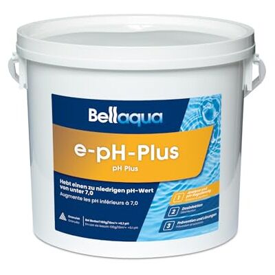 Bellaqua pH Plus 5 kg Granulat pH Heber Pool und Whirlpool pH-Regulierung Hebt zu niedrigen pH-Wert schnell und einfach, 100g / 10 m³ hebt pH um 0,1, direkt ins Wasser, pH 7,0-7,4, Pool und Whirlpool Bellaqua pH Plus 5 kg Granulat pH Heber Pool und Whirlpool pH-Regulierung Hebt zu niedrigen pH-Wert schnell und einfach, 100g / 10 m³ hebt pH um 0,1, direkt ins Wasser, pH 7,0-7,4, Pool und Whirlpool