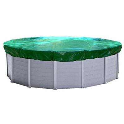 QUICK STAR Poolabdeckung Rund für 244-280 cm Pools Planenmaß Ø 340 cm Grün/Schwarz Sommer & Winter Poolplane Abdeckplane 180g/m² PE Zweifach Beschichtete Abdeckung UV-Resistent QUICK STAR Poolabdeckung Rund für 244-280 cm Pools Planenmaß Ø 340 cm Grün/Schwarz Sommer & Winter Poolplane Abdeckplane 180g/m² PE Zweifach Beschichtete Abdeckung UV-Resistent