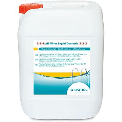 Bayrol pH-Minus Liquid Domestic 10 L Flüssiges Konzentrat zur Senkung eines pH-Wertes über 7,4 senkt den pH-Wert des Poolwassers besonders hohe Reinheit Bayrol pH-Minus Liquid Domestic 10 L Flüssiges Konzentrat zur Senkung eines pH-Wertes über 7,4 senkt den pH-Wert des Poolwassers besonders hohe Reinheit