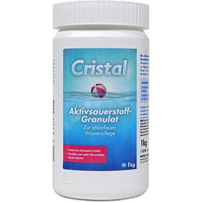 Cristal Aktivsauerstoff GRANULAT 1,0 kg Chlorfreie Wasserdesinfektion Sanfte und geruchsfreie Alternative zu Chlor Wirksame Wasserdesinfektion Benötigt zusätzlich Aktivsauerstoff Aktivator Cristal Aktivsauerstoff GRANULAT 1,0 kg Chlorfreie Wasserdesinfektion Sanfte und geruchsfreie Alternative zu Chlor Wirksame Wasserdesinfektion Benötigt zusätzlich Aktivsauerstoff Aktivator