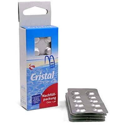 Cristal pH-Wert Rapid Tabletten 60 Stück Präzise Chlor & pH-Messung für Pools & Whirlpools Einfache Anwendung Zuverlässige Wasseranalyse Cristal pH-Wert Rapid Tabletten 60 Stück Präzise Chlor & pH-Messung für Pools & Whirlpools Einfache Anwendung Zuverlässige Wasseranalyse