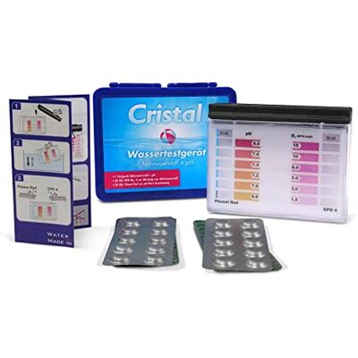 Cristal Pool pH-Wert & Sauerstoff Wassertester Wasseranalyse Pooltester manuell Inklusive DPD 4 Phenol Red Testtabletten Cristal Pool pH-Wert & Sauerstoff Wassertester Wasseranalyse Pooltester manuell Inklusive DPD 4 Phenol Red Testtabletten
