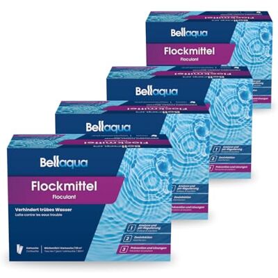 Bellaqua Flockkartuschen 4 x 1 kg Flockungsmittel für Sandfilter/Filterglas Kartusche Poolchemie, Wasserreinigung, Trübungsentfernung Bellaqua Flockkartuschen 4 x 1 kg Flockungsmittel für Sandfilter/Filterglas Kartusche Poolchemie, Wasserreinigung, Trübungsentfernung