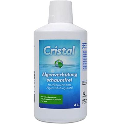 Cristal Algenverhütung 1 l SCHAUMFREI Verhindert Algenwachstum im Pool Algenvernichter Algizid Algenschutz Algezid für Pool & Whirlpool Cristal Algenverhütung 1 l SCHAUMFREI Verhindert Algenwachstum im Pool Algenvernichter Algizid Algenschutz Algezid für Pool & Whirlpool