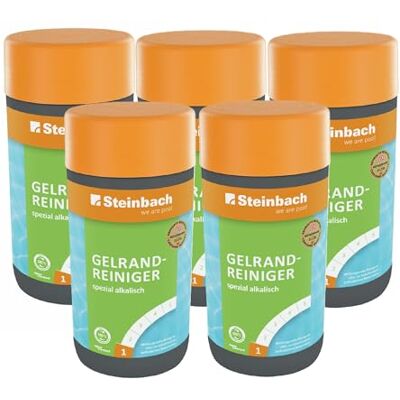 STEINBACH Gelrandreiniger Spezial alkalisch 5 l gegen Schmutz-, Fett- & Rußränder dickflüssig & haftstark für Folie, Fliesen & Kunststoff Grundreinigung für Pool & Whirlpool STEINBACH Gelrandreiniger Spezial alkalisch 5 l gegen Schmutz-, Fett- & Rußränder dickflüssig & haftstark für Folie, Fliesen & Kunststoff Grundreinigung für Pool & Whirlpool