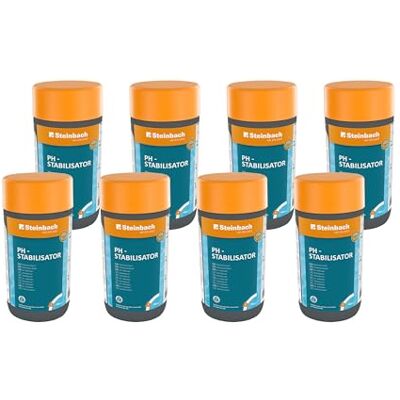 STEINBACH Poolpflege pH-Stabilisator 0753401TV08-8X 1 kg Erhöht die Alkalinität (TA) Stabilisiert den pH-Wert Gut löslich Ideal für Whirlpools & weiches Wasser STEINBACH Poolpflege pH-Stabilisator 0753401TV08-8X 1 kg Erhöht die Alkalinität (TA) Stabilisiert den pH-Wert Gut löslich Ideal für Whirlpools & weiches Wasser