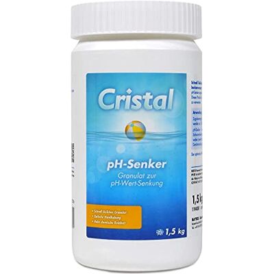 Cristal pH-Minus Granulat 1,5 kg Effektive pH-Senkung für Whirlpools & Spas Einfache Dosierung Hochwirksam & Schnelllöslich Cristal pH-Minus Granulat 1,5 kg Effektive pH-Senkung für Whirlpools & Spas Einfache Dosierung Hochwirksam & Schnelllöslich