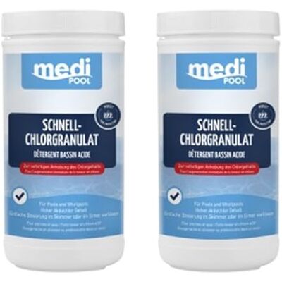 POWERHAUS24 mediPOOL Schnell-ChlorGranulat 2X 1 kg POWERHAUS24 mediPOOL Schnell-ChlorGranulat 2X 1 kg