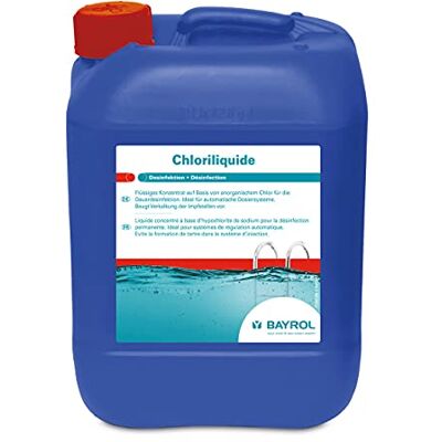 Bayrol Chloriliquide 10 L Chlor Flüssig Pool Dosieranlage Ohne Cyanursäure Anorganisches Chlor, Chlorbleichlauge, Technik approved, ideal für Dosieranlage Automatic Cl-pH Bayrol Chloriliquide 10 L Chlor Flüssig Pool Dosieranlage Ohne Cyanursäure Anorganisches Chlor, Chlorbleichlauge, Technik approved, ideal für Dosieranlage Automatic Cl-pH