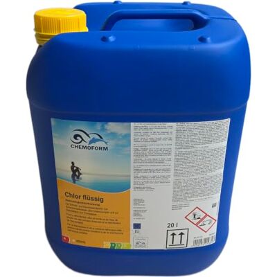 Chemoform Chemoclor- Anorganische Chlorlauge stabilisiert (f. Dosieranlagen) ohne Cyanursäure 20 Liter Chlorbleichlauge Chemoform Chemoclor- Anorganische Chlorlauge stabilisiert (f. Dosieranlagen) ohne Cyanursäure 20 Liter Chlorbleichlauge